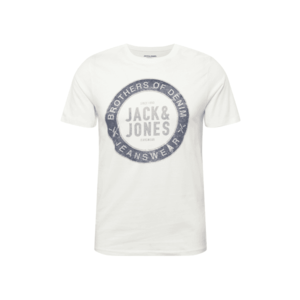 JACK & JONES Tričko krémová / námornícka modrá / sivá vyobraziť