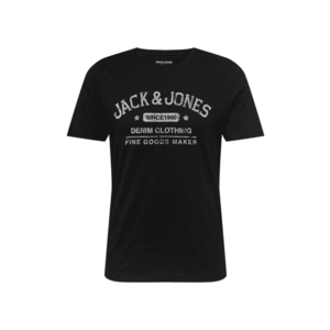 JACK & JONES Tričko čierna / biela vyobraziť