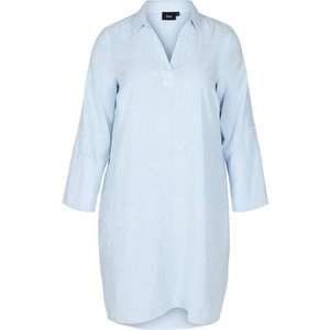 Zizzi Košeľové šaty 'Mlene' nebesky modrá vyobraziť