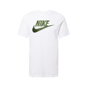Nike Sportswear Tričko biela / olivová / zelená vyobraziť