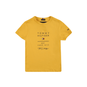 TOMMY HILFIGER Tričko zlatá žltá / tmavomodrá / červená vyobraziť