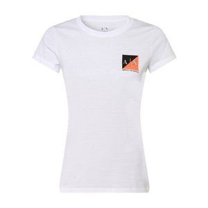 ARMANI EXCHANGE Tričko biela / čierna / oranžová vyobraziť