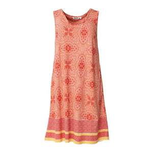 Indiska Letné šaty 'Danylynn' koralová / žltá / oranžová vyobraziť