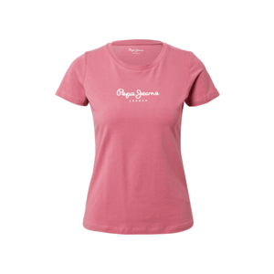 Pepe Jeans Tričko 'NEW VIRGINIA' rosé / biela vyobraziť