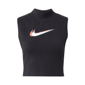 Nike Sportswear Top čierna / oranžová / biela vyobraziť