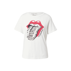CATWALK JUNKIE Tričko 'Stones Zebra' biela / čierna / červená vyobraziť