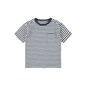 NAME IT Tričko 'Louis' biela / námornícka modrá vyobraziť