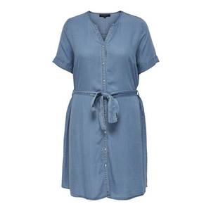 ONLY Carmakoma Košeľové šaty 'Lili' modrá denim vyobraziť