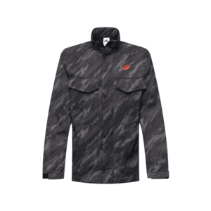 Nike Sportswear Prechodná bunda čierna / sivá / tmavosivá / svetlooranžová vyobraziť