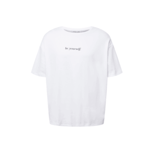 NU-IN Plus Oversize tričko 'Be Yourself' šedobiela / čierna vyobraziť
