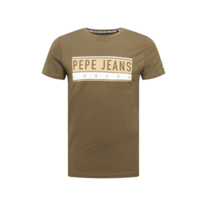 Pepe Jeans Tričko 'JAYO' zelená / biela / marhuľová vyobraziť