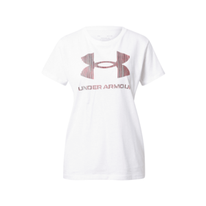 UNDER ARMOUR Funkčné tričko biela / ružová / čierna vyobraziť