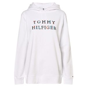 TOMMY HILFIGER Mikina šedobiela / svetlomodrá / oranžová / čierna vyobraziť