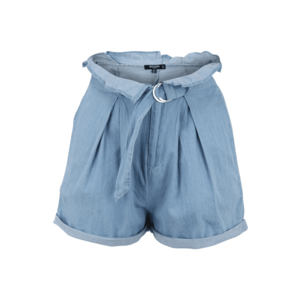 Missguided Petite Plisované nohavice modrá denim vyobraziť