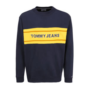 Tommy Jeans Plus Mikina tmavomodrá / biela / žltá / svetlooranžová vyobraziť