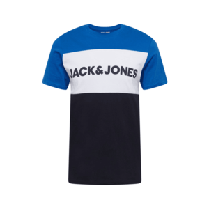 JACK & JONES Tričko tmavomodrá / kráľovská modrá / biela vyobraziť