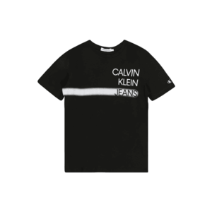 Calvin Klein Jeans Tričko čierna / biela vyobraziť