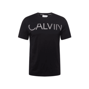 Calvin Klein Tričko čierna / striebornosivá vyobraziť