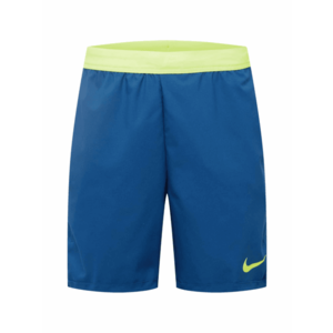 NIKE Športové nohavice modrá / neónovo zelená vyobraziť