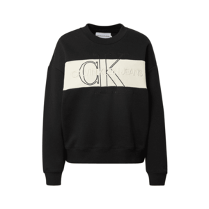 Calvin Klein Jeans Mikina čierna / béžová vyobraziť
