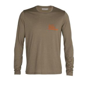 ICEBREAKER Funkčné tričko olivová / oranžová vyobraziť