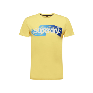 Superdry Tričko žltá / modrá / vodová / biela vyobraziť