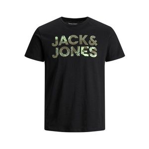 Jack & Jones Junior Tričko 'Oldier' čierna / kaki / mätová vyobraziť