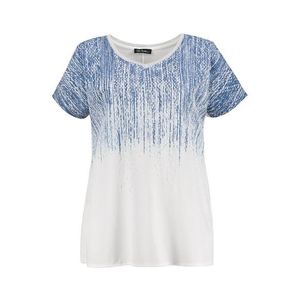 Ulla Popken Oversize tričko biela / modrá vyobraziť