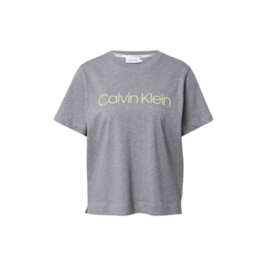 Calvin Klein Tričko sivá melírovaná / limetková vyobraziť