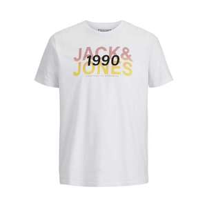 JACK & JONES Tričko biela / ružová / žltá / čierna vyobraziť