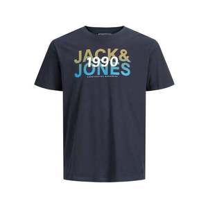 JACK & JONES Tričko 'Fade' námornícka modrá / žltá / biela / modrá vyobraziť