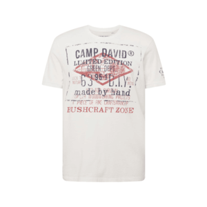 CAMP DAVID Tričko biela / červená / tmavomodrá vyobraziť
