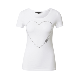 Love Moschino Tričko biela / strieborná vyobraziť