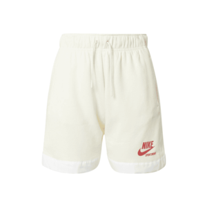 Nike Sportswear Nohavice červená / béžová / biela vyobraziť