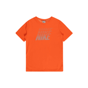 NIKE Funkčné tričko oranžová / sivá vyobraziť