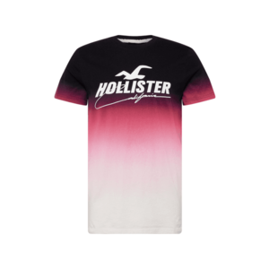 HOLLISTER Tričko biela / ružová / čierna vyobraziť