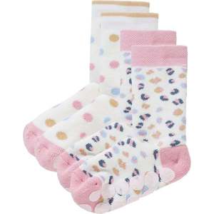 EWERS Ponožky prírodná biela / tmavobéžová / rosé / dymovo modrá vyobraziť
