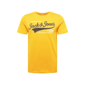 JACK & JONES Tričko oranžová / biela vyobraziť