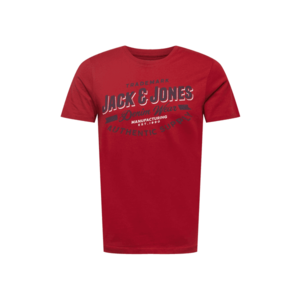 JACK & JONES Tričko červená / tmavomodrá / biela vyobraziť