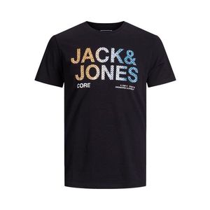 JACK & JONES Tričko čierna / modrá / biela / oranžová vyobraziť