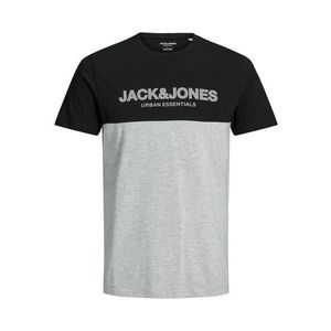 Jack & Jones Plus Tričko čierna / sivá melírovaná vyobraziť
