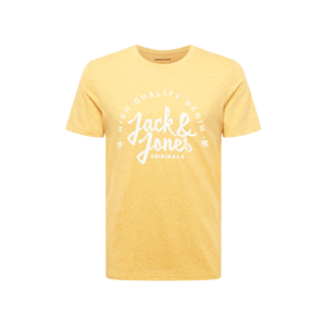 JACK & JONES Tričko 'Kimbel' biela / žltá melírovaná vyobraziť