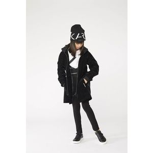 Detská bunda Karl Lagerfeld čierna farba vyobraziť