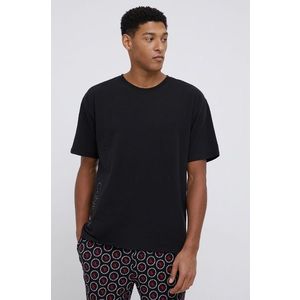 Pyžamové tričko Calvin Klein Underwear čierna farba, jednofarebné vyobraziť