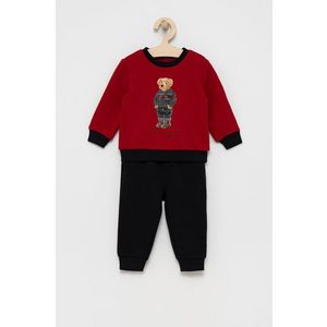 Detská súprava Polo Ralph Lauren červená farba vyobraziť