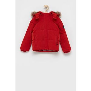Detská páperová bunda Guess červená farba vyobraziť