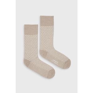 Ponožky s prímesou vlny Levi's béžová farba vyobraziť