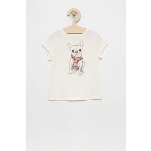 Detské bavlnené tričko Polo Ralph Lauren biela farba vyobraziť