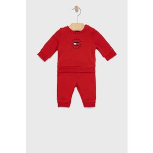 Tepláková súprava pre bábätká Tommy Hilfiger červená farba vyobraziť
