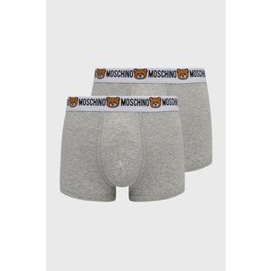 Boxerky Moschino Underwear pánske, šedá farba vyobraziť